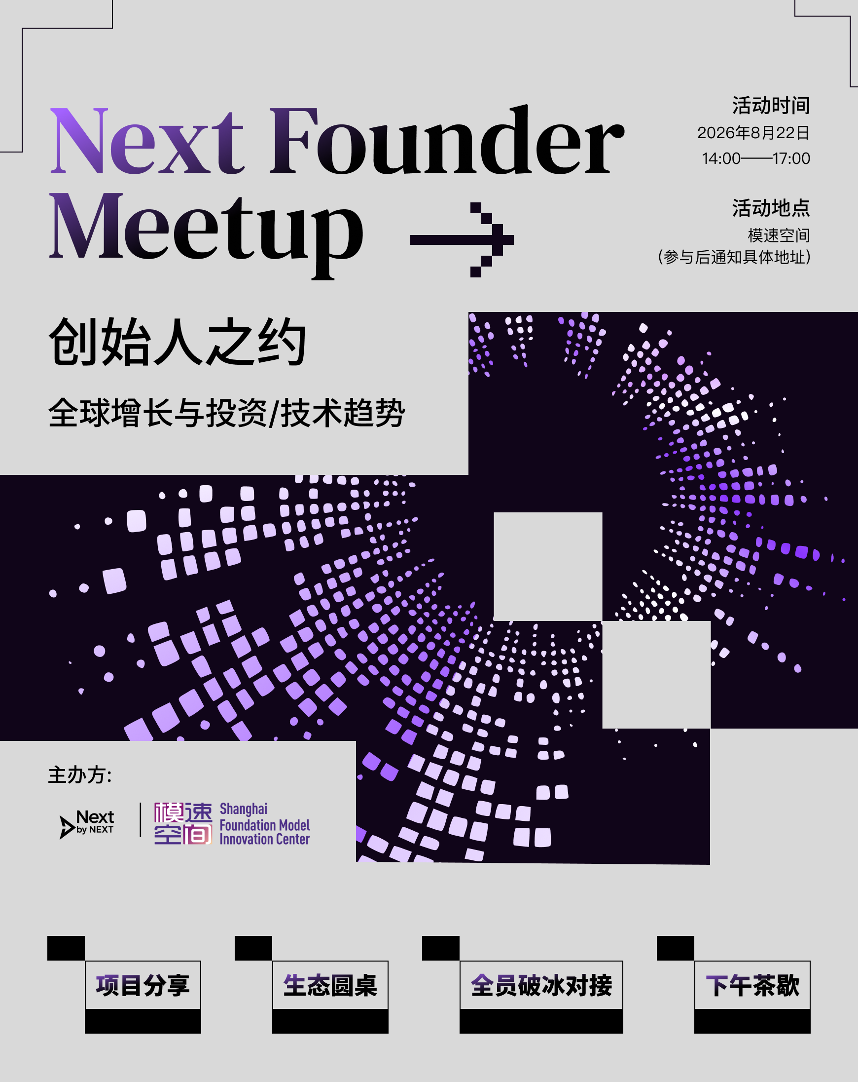 全球增长与投资/技术趋势 Meetup 海报